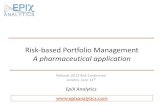 Risk-based Portfolio ManagementSimulation modeling Portfolio evaluation Unified framework for evaluation Pre-defined evaluation framework applied to all products included in simulation