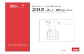 INSTRUCTION 202 ALL ODELS...This instruction manual must be read with particular attention to the following safety guidelines, by any person servicing or operating this tool. 1. Safety
