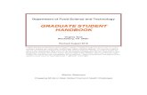 GRADUATE STUDENT HANDBOOK - Food Science & Technology · B. Food Chemistry and Sensory The food chemistry and sensory research emphasis allows graduate students to focus on interactions