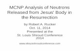 MCNP Analysis of Neutrons Released from Jesus' Body in the ... · 3D View Inside the Tomb Body covered by the Shroud Face cloth of Jesus . 30 Side View of the Body . 31 Top View of
