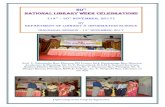 50TH NATIONAL LIBRARY WEEK CELEBRATIONSkbncollege.info/attachments/library/1-50th.pdf · 50 TH NATIONAL LIBRARY WEEK CELEBRATIONS (14 th – 20 th November, 2017) BY DEPARTMENT OF