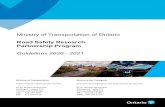 Ministry of Transportation of Ontario...The Ministry of Transportation (MTO), through the Research and EvaluationOffice (REO ), is committed to conducting and supporting research onroad