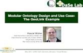 Modular Ontology Design and Use Case: The GeoLink Examplepeople.cs.ksu.edu/~hitzler/pub2/2017-05-ESWC-Tutorial-Hitzler-Part-… · The GeoLink Modular Ontology. High-level overview