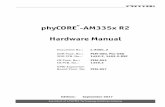 phyCORE -AM335x R2 Hardware Manual - PHYTECA product of a PHYTEC Technology Holding company phyCORE®-AM335x R2 Hardware Manual Document No.: L-830e_2 SOM Prod. No.: PCM-060, PCL-060