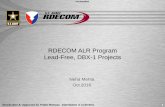 RDECOM ALR Program Lead-Free, DBX-1 Projects · 8/30/2016  · DBX-1 - different particle sizes will help meet performance requirements for diverse component sizes of detonators,