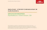 MUSIC PERFORMANCE GRADES WOODWIND - ABRSM: … · ABRSM Performance Grades draw on the same repertoire set for our Practical Grades. This syllabus repertoire is organised into lists,