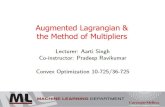 Augmented Lagrangian & the Method of Multiplierspradeepr/convexopt/Lecture_Slides/Augmented-la… · Augmented Lagrangian L c(., λ*) corresponding to λ*. This suggest that if we