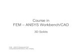 Course in FEM – ANSYS Workbench/CADhomes.civil.aau.dk/shl/ansysc/fem-ansys-workbench-3d...FEM – ANSYS Workbench/CAD Citation of the day “ Finite Element Analysis makes a good