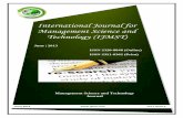 International Journal for Management Science and ... · June|2013 vol.1 Issue 4 June | 2013 ISSN 2320-8848 (Online) ISSN 2321-0362 (Print) International Journal for Management Science