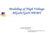 Modeling of High Voltage AlGaN/GaN HEMTcrosslight.com/wp-content/uploads/2013/11/crosslight... · 2019. 7. 18. · 2 Introduction g AlGaN/GaN HEMTs - potential to be operated at high