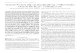 IEEE TRANSACTIONS ON MULTIMEDIA, VOL. 6, NO. 1, FEBRUARY ...viva.ee.virginia.edu/publications/j_watermarking.pdf · Spatial Domain Digital Watermarking of Multimedia Objects for Buyer