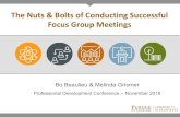 The Nuts & Bolts of Conducting Successful Focus Group ......The Nuts & Bolts of Conducting Successful Focus Group Meetings Bo Beaulieu & Melinda Grismer Professional Development Conference