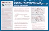 Incidence of Level 2 and Level 2b Sentinel Lymph Node ... · 52.6% of patients had a level 2 sentinel lymph node and 15.8% of patients had a level 2B sentinel lymph node. There was