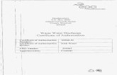 Waste Water Discharge Certificate of AuthorisationRc TI (A ce S€ W A2 TI se A Authorised Discharges, in accordance with Regulation S(2) of the Waste Water I Discharge (Authorisation)