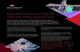 Decommissioning & Waste Management - SNC-Lavalin/media/Files/S/SNC... · Decommissioning & Waste Management Nuclear power plants have a fi nite lifespan. When it’s time to consider