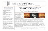 The CYPHERDusty Johnson, Editor 520-323-7856 skj5@cox.net The remaining deadlines are Feb. 15 and Apr. 15 Please email information to Dusty Johnson, editor, at skj5@cox.net by the