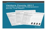 Acknowledgements - Ventura County, Californiavcportal.ventura.org/hsa/docs/VC 2017 Homeless Count and... · 2017. 4. 26. · Shelter Transitional Housing Total # % # % 2016 Homeless