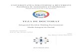TEZA DE DOCTORAT - Organizm · 2019. 10. 15. · TEZA DE DOCTORAT Integrated Decision Making Environment Mediu Integrat de Decizii Conducator Stiintific: Prof. dr. ing. Nicolae TAPUS