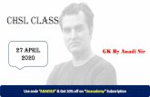 CHSL Class · CHSL Class GK By Anadi Sir Use code “ANADI10” & Get 10% off on “Unacademy” Subscription 27 April 2020