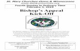 St. Mary ChurchesOmro & Winneconne · St. Mary Churches-Omro & Winneconne Fourth Sunday in Ordinary Time February 3, 2019 What is the ishop’s Appeal? The ishop’s Appeal is a …