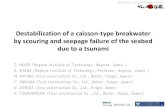 Destabilization of a caisson-type breakwater by scouring ...MAEDA Lab. ICSE2012 20120829(Wed)-31(Fri) Maximum acc. 440G breakwater（600rpm） Dimensions Model Proto type （Maximum