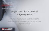 Algorithm for Cervical Myelopathy - McGill University · and cervical myelopathy. • Found 500 abstracts. • Parsed to 36 papers • Downs and Black on these 36 papers . What physical