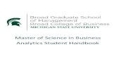 Master of Science in usiness Analytics Student Handbook€¦ · finance, natural science, engineering, computer science, social science, and business, will increasingly depend on
