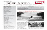 FALL/WINTER 2001 REEF NOTES · the grand prize to Little Cayman and Tina Fisher of Tierre Verde,FL who won the package to Cozumel. Regional prizes were also award-ed.Sponsors included