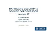 Hardware Security & Secure Coprocessor€¦ · Slide title 40 pt Slide subtitle 24 pt Text 24 pt 5 20 pt 4 HARDWARE SECURITY: GOALS Hardware protected –The goal is to provide encrypted