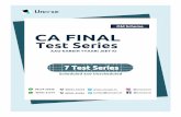 AAO KAREIN TYAARI JEET KI Scheduled and ... - CA Test Series - FINAL OLD 7 TEST SERI… · ca final (old) schedule all subjects - 7 test series ... total 7 tests schedule for ca final