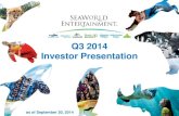 Q3 2014 Investor Presentation...Q3 2014 Investor Presentation as of September 30, 2014 Cautionary Statements 2 Statement Regarding Forward -Looking Statements This presentation contains