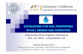 ACCOUNTING FOR SOIL PROPERTIES IN S.D.I. DESIGN AND …alfalfa.ucdavis.edu/.../ppt/14CAS37_Zaccaria_AccountingSoilProperti… · Water movement through soil typically happens under: