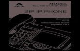 SIP IP PHONE · This SIP IP Phone Administrator Guide provides information on the basic network setup, operation, and maintenance of the IP phones, Models 480i, 480i Cordless (480i