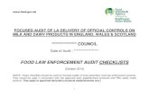 FOOD LAW ENFORCEMENT AUDIT CHECKLISTS€¦ · I Detentions, Seizures and Voluntary Surrender 47 J Food Alerts, Incidents, OTF Status Notifications 53 K FBO Failure Notifications -