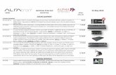 ALFAtron Price List 01 May 2019alfatronelectronics.com/wp-content/uploads/2019/05/... · 2019. 6. 13. · ALFAtron Price List 01 May 2019 MODEL DESCRIPTION RETAIL EXCL VAT TWISTED