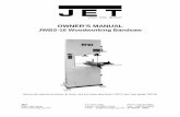 OWNER'S MANUAL - Mike's Tools Ban… · OWNER'S MANUAL JWBS-16 Woodworking Bandsaw (shown with optional accessory rip fence, rails and resaw attachment 708747 and miter gauge 708716)