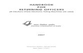 HANDBOOK FOR RETURNING OFFICERS - Uttarakhandceo.uk.gov.in/files/handbooks/Handbook_for_Returning_Officers.pdf · voting machines may vitiate the election. 2.2 This Handbook is designed