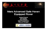 Mars Advanced Safe Haven Equipped Rover - MITweb.mit.edu/mars/Conference_Archives/MarsWeek04_April/...M.A.S.H.E.R. Mars Advanced Safe Haven Equipped Rover Suspension • Rocker-Bogie