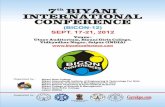 biyaniconference.com · Young scientists, faculty, corporate personnels, researchers and students to participate in oral/paper presentation and they may contribute abstracts. SUBMISSION