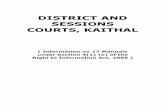 DISTRICT AND SESSIONS COURTS, KAITHAL · 2011. 7. 8. · MANUAL 1 The Particulars of Organization, Functions and Duties Particulars Name of the Organization : Office of District and