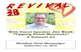 Meadow View Messengermeadowviewchurch.com/wp-content/uploads/2020/09/Bulletin.Sept1… · Meadow View Church of Christ PO Box 87 6750 Raiders Rd Frazeysburg, OH 43822 740-828-2536