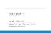 CPE UPDATE - NASBACPE Model Rules Rule 6-4 –CPE requirements for renewal Minimum of 50% of the total CPE credits for a CPE reporting period in technical fields of study Article 3