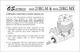 New 'SAFETY INSTRUCTIONS AND WARNINGS'manuals.hobbico.com/osm/21rg-m-rg-mx-manual.pdf · 2018. 7. 19. · The O.S. "RG Series" is a high-performance water-cooled marine engine for