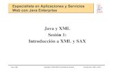 Java y XML Sesión 1: Introducción a XML y SAX · Java y XML Copyright © 2004-2005 Universidad de Alicante Introducción a XML y SAX 5