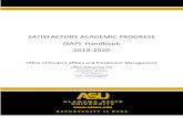SATISFACTORY ACADEMIC PROGRESS (SAP) Handbook ......The U.S. Department of Education (DOE) defines Satisfactory academic progress (SAP) as the progress required of a financial aid