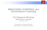 PROCESS CONTROL for Investment Casting · Nalco Water, an Ecolab Company. 1. ... The Process –Tools will be introduced and applied ... Provide a path for associate development 4.