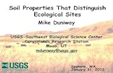 Soil Properties That Distinguish Ecological Sites and States · Soil Properties That Distinguish Ecological Sites Mike Duniway USGS-Southwest Biological Science Center Canyonlands