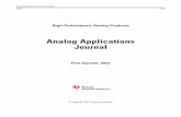 Analog Applications Journal - TIJ.co.jp · Measuring op amp settling time by using sample-and-hold technique . . . . . . . . . . . .21 This article describes a new methodology that