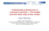 Undesirable substances in ruminant nutrition – The bright and the … · Institute of Animal Nutrition Undesirable substances in ruminant nutrition – The bright and the dark side