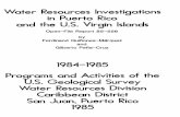 1984-1985 - USGSSecure Site  · programs and activities of the u.s. geological survey. water resources division, caribbean district 1984-85 water resources investigations and